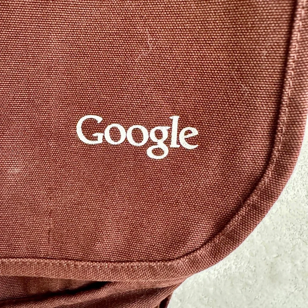 Google Merch econscious Organic Cotton Canvas Messenger Bag Brown